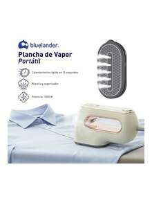 Plancha de Vapor Portatil 2 en 1; con Vaporizador Vertical (Capacidad 100ml). Bluelander - Beis - Ver 2