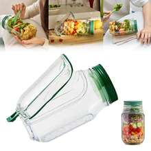 1pc Side Opening Salad Jar, Salad Jar, Leak Proof Salad Container, Suitable For Dishwasher Cleaning, Office, Lunch, Picnic, Travel Portable Meal Can - Multicolor - View 1