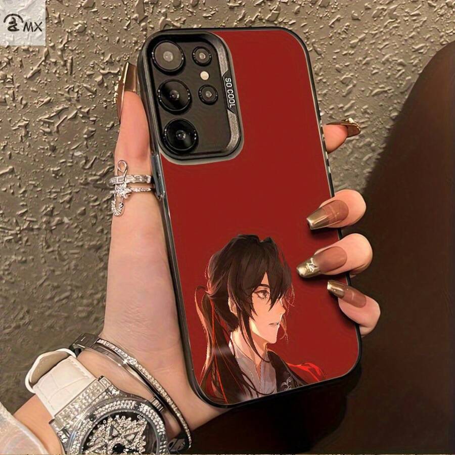 Funda de Teléfono Especial para Samsung Estilo Anime, Retrato Lateral de Personaje 1, Adecuada para Samsung Galaxy S25ULTRA, S24PLUS, S23FE, S21PRO, S22, S20+, A03S, A05S, A14, A31, A53, A34, A10, A04E, M04, A33, A35, A55, A72, A71, A70, A22, A16, A06, A20S, A54, Anti-suciedad, a la Moda, Colorida, Plateada IMD - Mezcla de colores - Ver 1