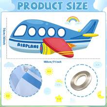 Airplane Shaped Photo Prop, Self-Portrait Frame, Large Airplane Photography Backdrop Curtain, Helicopter Airplane Themed Photo Booth Props, Suitable For Birthday Party Decorations - Multicolor - View 2