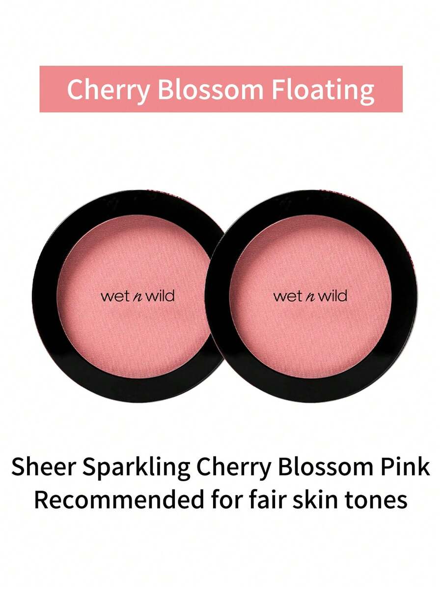 2支装 Wet N Wild Color Icon 腮红 - Revive Glow 哑光带柔和珠光,多色可选,适合专业人士和学生,方便携带 - 樱花色 - 櫻花飛舞*2 - 查看 1
