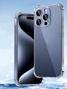 5个/包 减震气囊软手机壳，兼容 11/12/13/14/15/16/16 Pro Max、17/17 Pro/17 Pro Max/Air，舒适握感，防黄变保护 - 透明精孔氣囊5件 - 查看 8