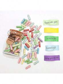 1 Piece Of Information In A Bottle, Including Hearts, Christmas Trees, Pudding Shapes, Cute Things To Give To Boyfriends/Girlfriends, Anniversary Love Letters, Birthdays, Valentine's Day, Mother's Day Gifts, - Multicolor - View 4