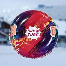 1pc Heavy-Duty PVC Inflatable Snowboard With Carry Handle - Angle-Free Design, Foldable Snowboard, Monoski, Snow Scooter - All-Terrain Winter Sports, Adult & Teen Christmas Gift, Sled, Fashionable Design - Multicolor - View 11