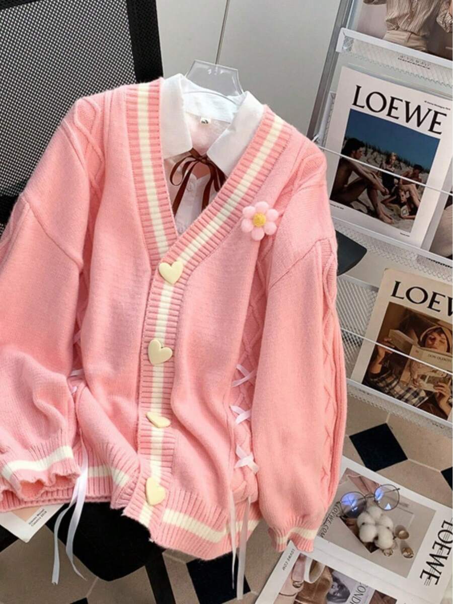 Women Sweater Bodysuits - Hồng - Xem 1