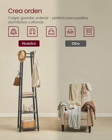 VASAGLE Coat Racks - Black - View 3