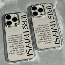 Citaciones bíblicas para fundas de teléfono compatibles con  13/12/11/16 Pro Max/15 Pro/14 PLUS, con absorción de impactos, propiedades antideslizantes, diseño ligero y un estilo nuevo de moda, ofreciendo una protección de alta calidad de TPU para hombres y mujeres. - Color 1 - Ver 5
