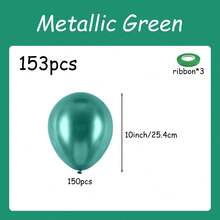 5/10/12 Inch Green Party Balloons, 30-150pcs, Blue-Green Metallic Helium Shiny Thick Latex Balloons, Perfect Decoration For Birthday, Wedding, Baby Shower, Graduation, Gender Reveal, Baptism, Christmas, New Year, Jungle Dinosaur Theme Party - Metallic Green - View 25