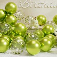 Metallic Bright Green Balloons 5/10/12 Inch Neon Light Green Latex Balloons Helium Shiny Thickened Balloons Party Decoration Wedding Anniversary Birthday Party Graduation Ceremony Gender Reveal Party Carnival - Metallic Fruit Green - View 5