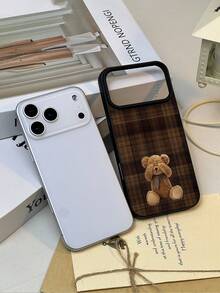 1 chiếc ốp lưng điện thoại mềm mại, chống thấm nước, chống trượt, họa tiết gấu kẻ caro cổ điển, che mắt, thích hợp làm quà tặng sinh nhật, quà tặng ngày lễ cho bạn bè, gia đình, các cặp đôi, tương thích với điện thoại Apple. - Nhiều màu - Xem 4