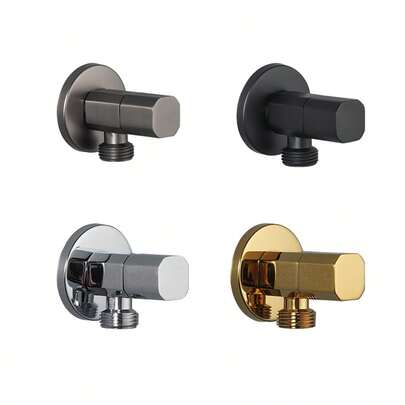 Mini Full Copper Water Angle Valve Single Cold Water Toilet Angle Valve In Gun Grey And Gold For Bathroom Bathroom Accessories Bathroom Tools