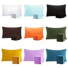 Juego de 4 fundas de almohada - Calidad de hotel ultra suave - Cómodas, resistentes a las arrugas - Resistentes a la decoloración, las manchas y el encogimiento - Fundas de almohada lavables a máquina