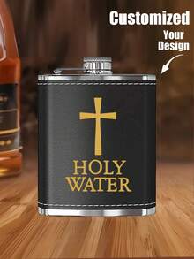 Spersonalizowana piersiówka ze stali nierdzewnej, Spersonalizowany kieszonkowy pojemnik na whisky, Chrześcijański wzór na wodę święconą, Spersonalizowana piersiówka ze stali nierdzewnej, Spersonalizowana mini butelka na alkohol na kemping, Chrześcijański prezent duchowy, Spersonalizowana piersiówka dla mężczyzn, Pierś dla drużby, Spersonalizowana grawerowana piersiówka dla drużby, Spersonalizowana przenośna piersiówka, Nadaje się na uroczystości duchowe, Wyjątkowy prezent dla mężczyzn, dla przyjaciół, kolegów, braci - Wielokolorowe - Zobacz 6