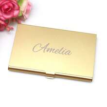 Colorful Business Card Holder With Metallic Finish - Customizable Engraving For Names Or Text - Stylish And Functional Card Case For Professionals - Perfect For Networking Events, Conferences, And Business Meetings - Unique Gift Idea For Colleagues, Graduates, Or Entrepreneurs - Enhance Your Professional Image With A Personalized Touch
