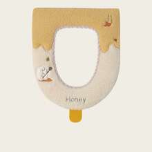 Soft, Thick, Warm & Elastic Washable Bathroom Toilet Seat Cushion Cover, Plush Toilet Seat Pad, Easy To Install, Comfortable Toilet Lid - Multicolor - View 7