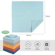 Microfiber Dish Cloth For Washing Dishes, 2025  Kitchen Cleaning Cloths, 5 Color Assorted 12Inchx12Inch 10 Pack - Assorted Color-3 - View 5