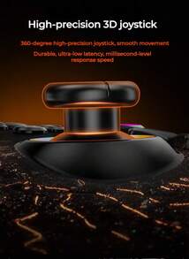 Lenovo Controlador de juegos inalámbrico S02: Compatibilidad multimodo, gatillos de efecto Hall duales, admite conexión por cable, Bluetooth y disparo en ráfaga TURBO de 2,4 GHz, intensidad de vibración ajustable, compatibilidad con plataformas multimodo, joysticks 3D de alta precisión, baja latencia y diseño ergonómico. - Negro clásico - Ver 3