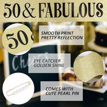 50th Gold Birthday Decorations, 50th Birthday Gifts For Her 50 Year Old Gifts For Women, Happy 50th Birthday Party Favors, 50 And Fabulous Birthday Sash & Crown Tiara{Inchcolorinch:Inch50thinch} - 第五十屆 - 查看 5