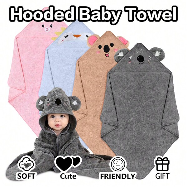 10 Styles Hooded Baby Towels For Newborn Baby Bath Towel With Hood For Babies, Infant, Toddler And Kids, Large 31.5x31.5Inch, Soft And Absorbent Newborn Essential