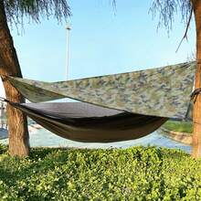 SENDERPICK Hängematte mit Moskitonetz Ultraleichte Tragbare Camping Hängematte mit Tarp 440lbs Tragfähigkeit Hängematte Outdoor für Rucksacktouren Camping Wandern Garten