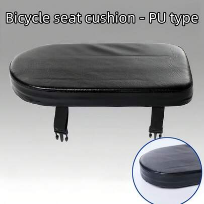 1 pieza Cojín de asiento trasero para bicicleta, Cojín de asiento grueso y cómodo, Cojín de asiento de bicicleta plegable, Adecuado para ciclismo al aire libre, Cojín de asiento de bicicleta de montaña, Accesorio de asiento grueso para transportar pasajeros en el portaequipajes trasero de la bicicleta