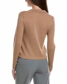 Bruno Magli Wool & Cashmere-Blend Dress Cardigan - Tan - View 3