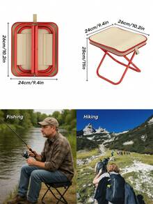 1pc/2PCS Stool,Collapsible Stool,Portable Stool, Camping Stool, Foldable Stool With Storage Bag,Portable Chair, Adult Lightweight Camping Footstool With A Load Capacity Of 330 Pounds, Suitable For Traveling, Fishing And Picnics - Multicolor - View 8