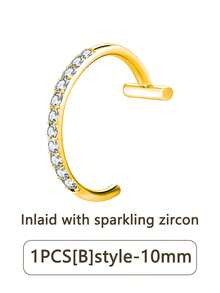 2 chiếc/1 chiếc khuyên môi bạc không xỏ khuyên phong cách Punk, khuyên môi giả thời trang và cá nhân hóa, khuyên môi bằng thép titan, trang sức nữ, khuyên môi thích hợp cho trang phục hàng ngày của nam và nữ, đồ bơi bãi biển, tắm nắng. Vũ hội, tiệc tùng, ngày lễ tình nhân, Halloween, Giáng sinh, Ngày của Mẹ, mùa tựu trường, quà tặng sinh nhật cho bạn gái/bạn trai/mẹ/cha/bạn cùng lớp, trang sức nữ Y2K - vàng - Xem 21
