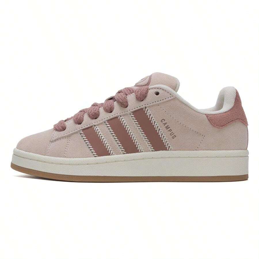 Adidas Zapatos casuales para mujer CAMPUS 00s W, zapatos deportivos casuales ligeros y cómodos JQ5804 - Blanco lechoso / Cuarzo milagroso / Marrón tierra cálido - Ver 1