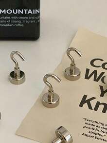 5pcs Magnetic Hooks Heavy Duty Neodymium Magnet Hooks For Hanging, Strong Magnetic Hooks Magnetic Hanger, Magnets With Hooks For Kitchen, Bathroom, Towel, Office, Garage - Silver - View 8