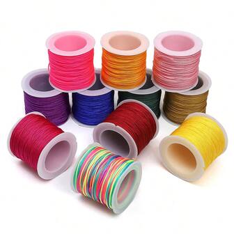 50m/Roll 0.8mm Nylon Cord Rope, Chinese Knot Cord, Bracelet Weaving Rope, Suitable For DIY Tassel Beaded Cord, Jewelry Making