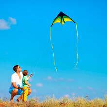 TendenciaDelta Kite para niños y adultos, fácil de volar, cometa de playa y parque de una sola línea para juegos y actividades familiares al aire última intervensión (triancle de velocidad, verde)Calidad premium - 1 - Ver 6
