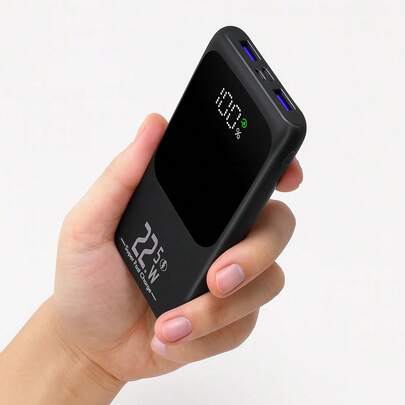 10000mAh Portable Power Bank,  22.5W PD Portable Fast Charger Battery Pack 4 USB, LED Display,Suitable For Summer Holiday Outdoor Travel/Camping And Emergency Backup Mobile Power Supply Gifts For Family, Friends, Birthday Power Bank