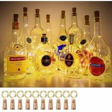 [1/3/5/12 Packs & 3 Modes] Fairy Lights Battery Powered 7FT 20LED Twinkle Lights Battery Mini Lights Small LED String Lights Waterproof Silver Wire For Indoor Mason Jar DIY Wedding Christmas Decor, (White)