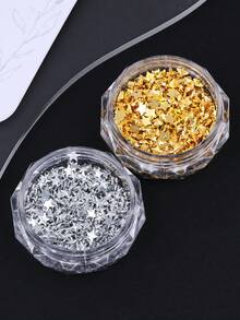 1 Hộp/2 Hộp Trang Trí Móng Tay Hình Ngôi Sao Vàng & Bạc, Phụ Kiện Trang Trí Móng Tay Hình Cây Thông Noel & Ngôi Sao, Đồ Trang Trí Móng Tay, Tự Làm Móng Tay Trang Trí Thanh Lịch, Vật Tư Làm Móng Tay - Nhiều màu - Xem 8