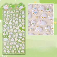 ملصقات رغوية ثلاثية الأبعاد بشكل حيوانات كرتونية للأطفال، ملصقات ديكور حيوانات كرتونية جميلة، ملصقات فقاعات بشكل قلب، مصنوعة من الإسفنج والمواد البلاستيكية. متوفرة بأنماط مختلفة، مناسبة للاستخدام في كتب الملصقات والأجهزة المحمولة والهدايا وكديكور لأغلفة الهواتف ذات الموضوع الكرتوني.