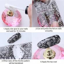 10 Sheets Nail Foil Flower Nail Stickers Floral Nails Design Starry Sky Foils Nail Art Nail Transfer Foil Nail Decals Nail Salon Decoration - Style 3 - 查看 10