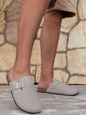 Unisex Slip-On Sandals, Adjustable Buckle Strap, PVC Shock-Absorbing Sole, All-Day Comfort, Suitable For Indoor & Outdoor Casual Wear, Comfortable Footwear, Minimalist Design, Durable