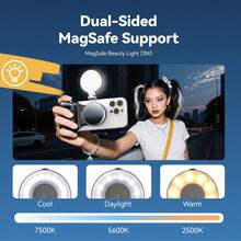 Tay cầm chụp ảnh từ tính TELESIN Fun Shot kiểu DSLR dành cho điện thoại, kèm nút chụp không dây có thể tháo rời, giá đỡ điện thoại tiện dụng. - Đen Không có ánh sáng - Xem 10