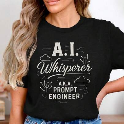 AI Whisperer Shirt, Prompt Engineer Shirt, Artificial Intelligence Gift, M-achine Learning Shirt, Data Scientist T-EE, Tech Nerd AI Geek Shirt220g M-en's Cotton T-Shirt - Heavyweight All-Purpose T-ShirT-Suitable for all people, whether woM-en or M-enhigh-quality durable fabric suitable for all seans,ft to the touch but built to lastBreathabletops woM.en fall outfiT.S for woM.en vaC.Ation outfiT.S woM.en halloween costume