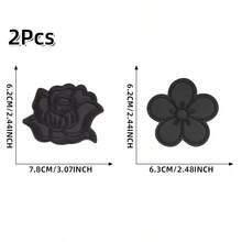 2/4pcs Feather Down Jacket Patches, Self-Adhesive, Seamless, High-End Clothing Repair, Leather Garments, Holes, Black Embroidered Fabric Patches, Jacket Patches, Sewing Patches, Clothing Patches, Garment Care Solution, Clothing Hole Repair, Embroidered Badges, Clothing Repair Stickers, Minimalist Repair Look, Understated Repair Style, Durable Fabric Structure, Enhanced Patch Durability - Multicolor - View 17