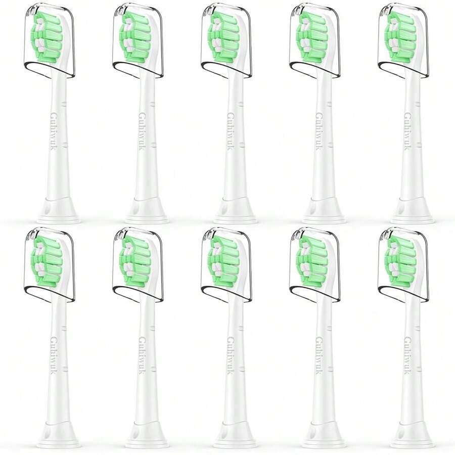 Designed For Sonicare Replacement Heads, Electric Toothbrush Replacement Brush Heads Compatible With Philips Sonicare, 10 Pack, White{Inchcolor_nameinch:InchWhiteinch,Inchsize_nameinch:Inch1Count(Packof10)Inch} - White - View 1
