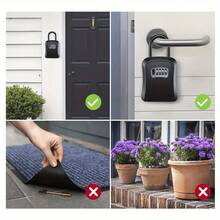 Hộp khóa, Hộp khóa chìa khóa lớn có khóa kết hợp có thể thiết lập lại, Hộp khóa treo tường di động, Hộp an ninh cho ngoài trời, nhà, chìa khóa cửa văn phòng, đồ trang trí Giáng sinh, quà tặng Giáng sinh - Nhiều màu - Xem 3