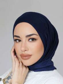 1件装女士便捷系结穆斯林头巾，运动头巾 - 彩色 - 查看 2