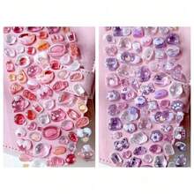 2张卡通3D立体浮雕钻石贴纸，卡通动物自粘贴纸，适用于剪贴簿和文具装饰，工艺贴纸，适合DIY项目和办公用品