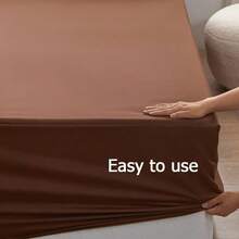 Bedding - Sábana bajera ajustable tamaño King tamaño king tamaño King tamaño profundo se adapta a sábana de colchón de 15 pulgadas suave y microfibra de fácil cuidado color café - Marrn - Ver 6