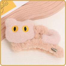 2025 New Korean Plush 3D Cat Claw Clip, Cute Hair Claw For Women, Hair Accessory Elegant Hair Clips Winter Hair Clutch