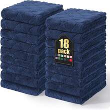 12 Pack Kitchen Dish Cloths (10 X 10 Inches, Cream Yellow), Super Soft And Absorbent Coral Velvet Dish Towels, Nonstick Oil Fast Drying Microfiber Cleaning Cloth, No Lint Household Dishcloths, 2025 - 藏蓝色 - 查看 10
