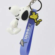 Miniso Snoopy Summer Journey Series 3D Ornament,PVC Material Keychain, Summer Element Carving, Suitable For Backpack & Key Decoration ,Best Gift(1 PC) - White - View 7