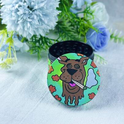 1pc Vibrant Cartoon Design Grinder - Zinc Alloy Material, Ideal For Christmas, Birthday, New Year, Valentine's Day And Family Gifts, Party Supplies, Gifts | Amusing Design | Durable Grinder